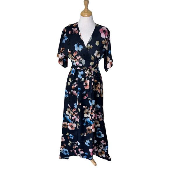 HUTCH Anthropologie Monaco Wrapped Floral Maxi Dress Size Small - Picture 7 of 12